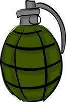 A grenade, vector or color illustration.