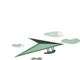 Hang-glider, vector or color illustration.