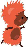Cute hedgehog, vector or color illustration.
