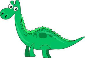 Kind dinosaur, vector or color illustration.