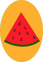 Little watermelon, vector or color illustration.