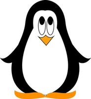 Little penguin, vector or color illustration.