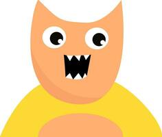 Monster with open mouth, vector or color illustration.