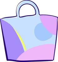 Multicolor bag, vector or color illustration.