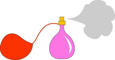 Perfume, vector or color illustration.