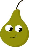 Pear, vector or color illustration.