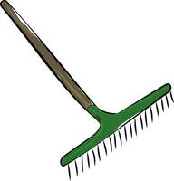 Rake, vector or color illustration.