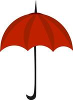 Red umbrella, vector or color illustration.