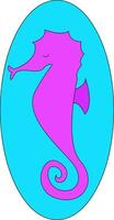 Seahorse, vector or color illustration.