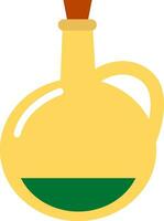 Portrait of butter in a round conical flask vector or color illustration