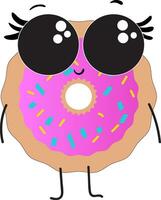 Emoji of a donut vector or color illustration