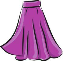 Clipart of a showcase purple-colored skirt vector or color illustration