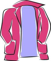Clipart of a showcase rose-colored jacket vector or color illustration