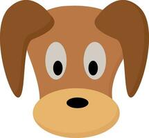 Clipart of the face of a cute puppy vector or color illustration