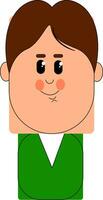 Cartoon character of a smiling boy vector or color illustration