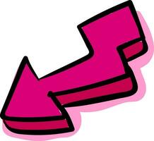 A pink arrow click cursor mouse pointer icon vector or color illustration