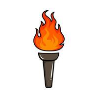 hot torch fire  illustration vector