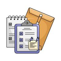 task with envelope illustration vector