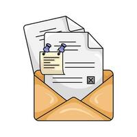 task list with envelope illustration vector