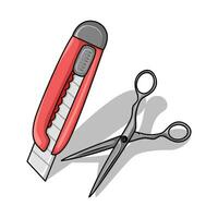 cutter with scissors illustration vector