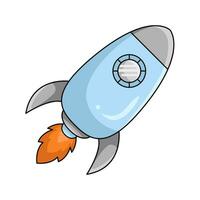 rocket fly  illustration vector