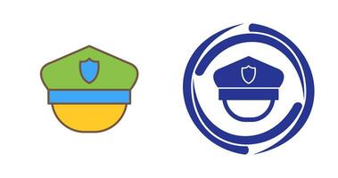 icono de vector de sombrero de policía