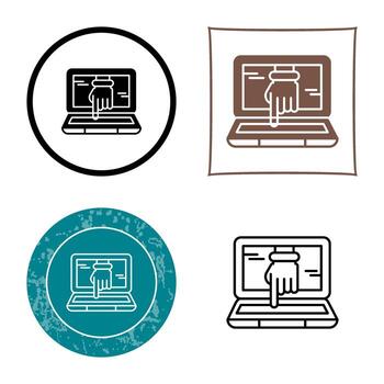 Computer Hacking Vector Icon
