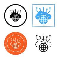 Computing Cloud Vector Icon