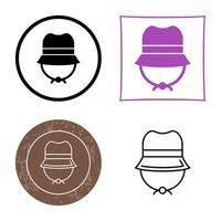 icono de vector de sombrero de camping