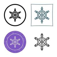 Ship Wheel Vector Icon