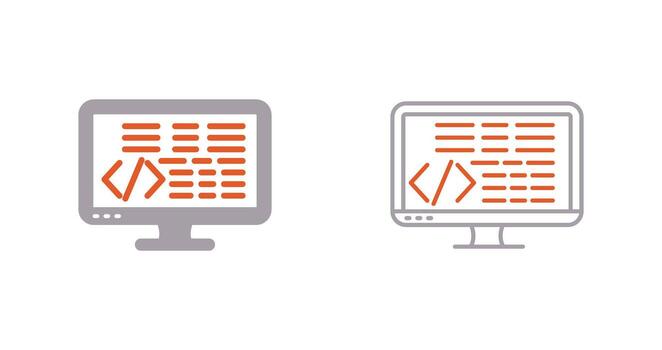 icono de vector de codificación