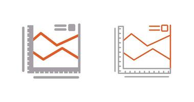 icono de vector de gráfico de spline