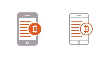 Bitcoin Mobile Vector Icon