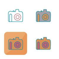 Unique DSLR Camera Vector Icon