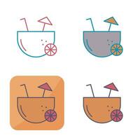 Coconut Drink Vector Icon