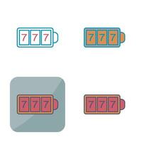 Slot Machine with Sevens Vector Icon