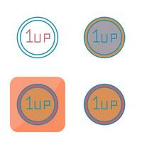 Unique 1UP Vector Icon