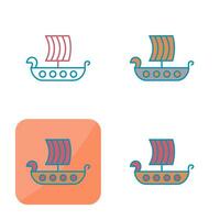 Viking Ship Vector Icon