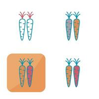 icono de vector de zanahorias
