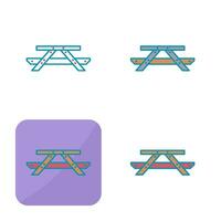 Picnic of Table Vector Icon