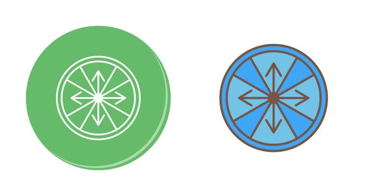 Roulette with Arrow Vector Icon