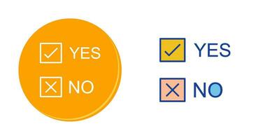 Yes No Option Vector Icon