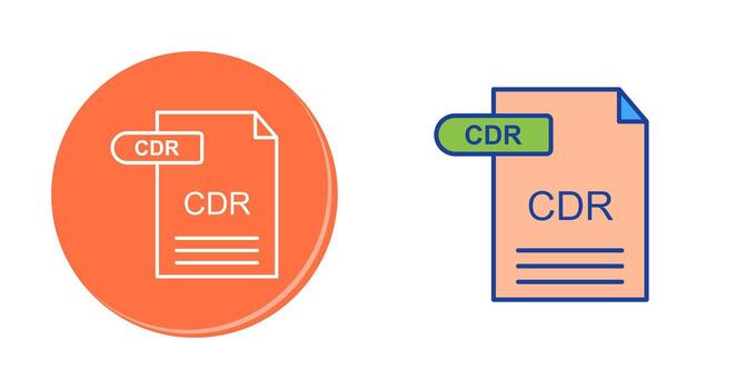 icono de vector de cdr