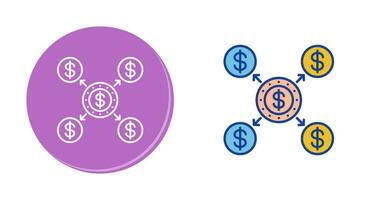 icono de vector de distribución