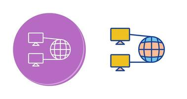 icono de vector de conectividad a internet