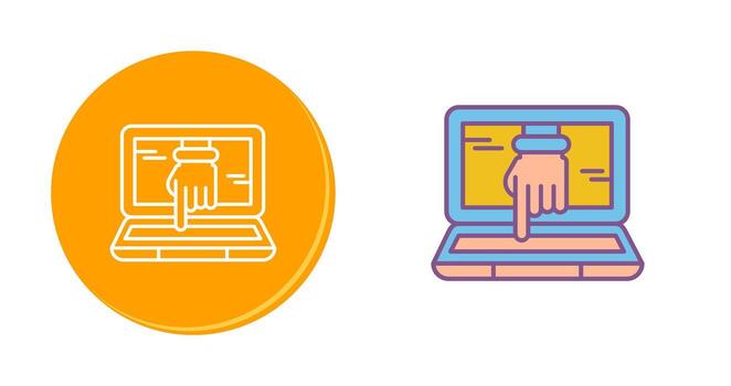 Computer Hacking Vector Icon