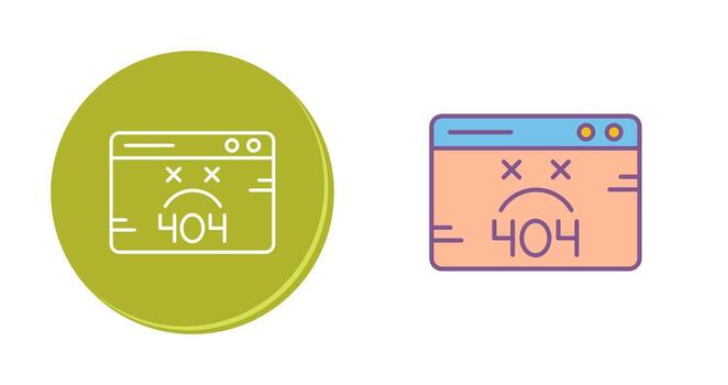 404 Error Vector Icon