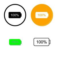 Unique Full Battery Vector Icon