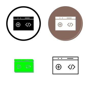 Unique Clean Code Vector Icon