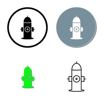 icono de vector de hidrante único